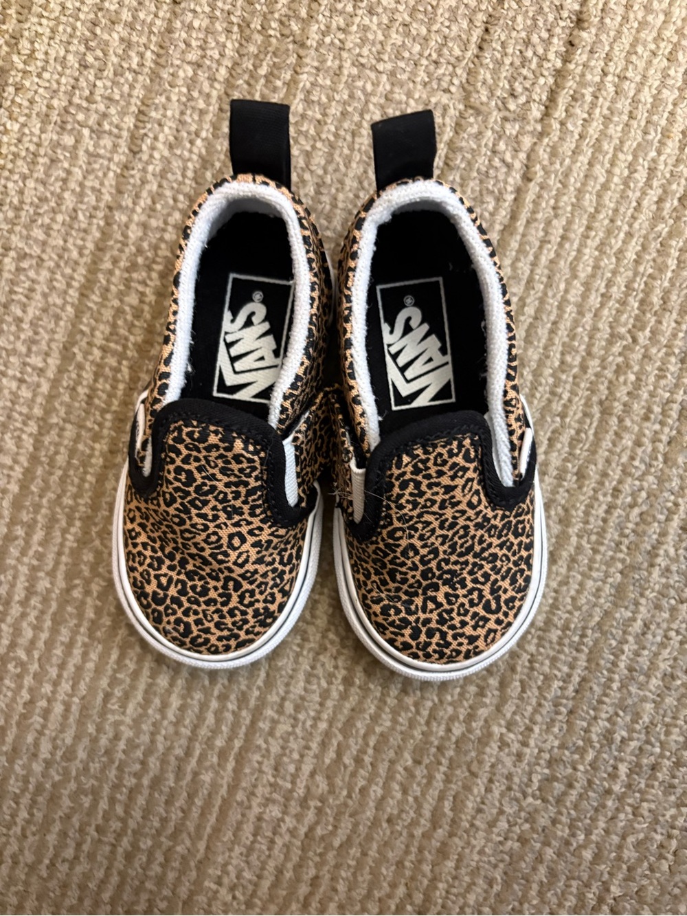 Vans Kids Slip-On Leopard Print Shoes